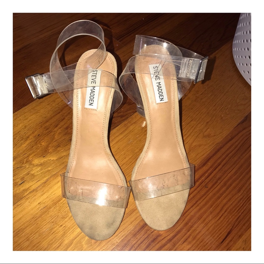 Steve Madden clear Heels